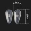 25 Pairs Air Bag Eyeglass Nose Pads Non-Slip Air Chamber Eyeglasses Nose Pads D-Shape Screw-in Anti-Slip Soft Silicone Nose Pads for Glasses, Sunglasses, and Eye-wear (15mm,Clear) view 2