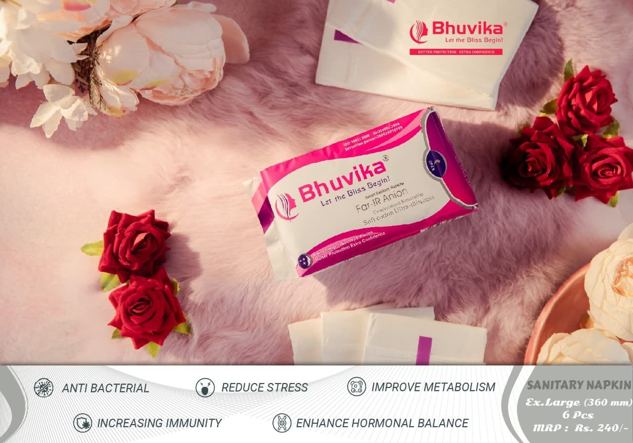 Bhuvika Smart Sanitary Napkins 360MM Size (XXXL) with 6 Pads (4)
