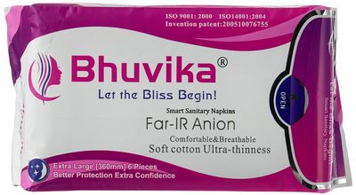 Bhuvika Smart Sanitary Napkins 360MM Size (XXXL) with 6 Pads (5)