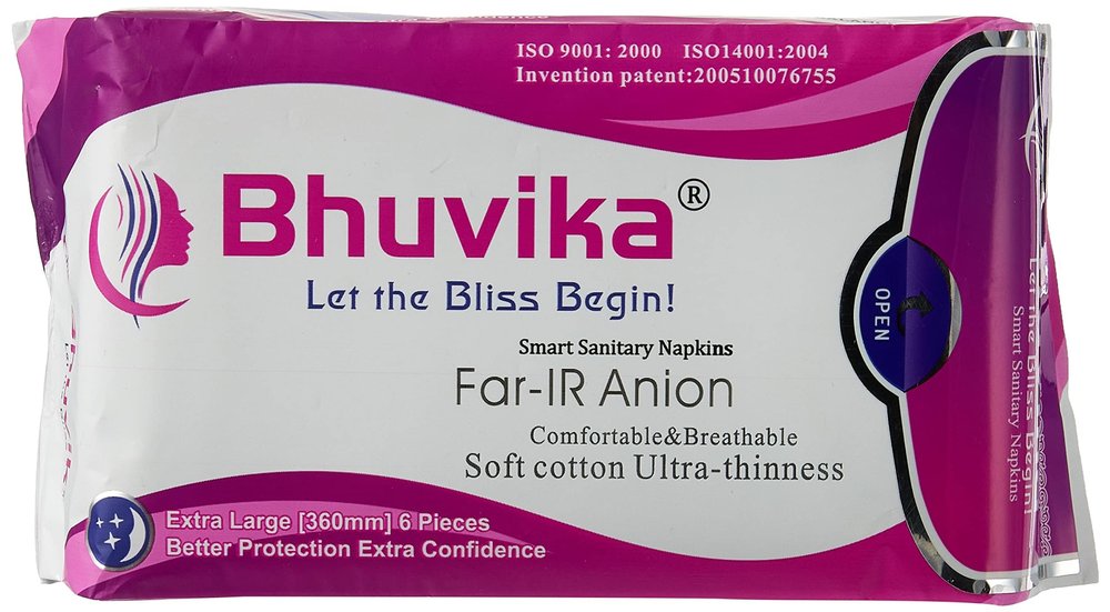 Bhuvika Smart Sanitary Napkins 360MM Size (XXXL) with 6 Pads (5)