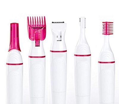Anugrah MartUpper Lip, Chin, Eyebrow Trimmer Shaver sensitive touch Painless bikini line, underarm, Face Hair Remover elecrtical Machine clipper for Women multi funcational 5 in 1
