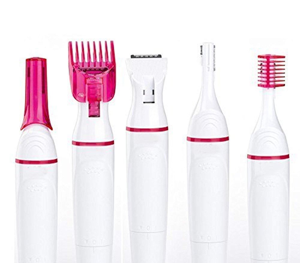 Anugrah MartUpper Lip, Chin, Eyebrow Trimmer Shaver sensitive touch Painless bikini line, underarm, Face Hair Remover elecrtical Machine clipper for Women multi funcational 5 in 1