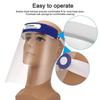 Zureni ORFS05 350 Micron Disposable Face Shield with Adjustable Elastic Strap Anti-Splash Single Use Protective Facial Cover Transparent Full Face Visor with Eye & Head Protection (5 PCS) view 4