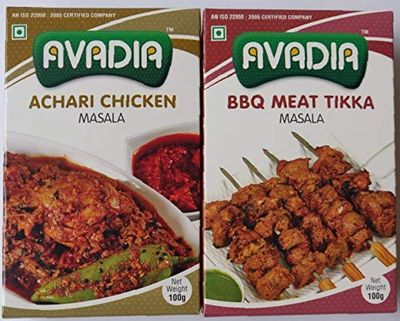 Avadia non veg combo(Achari chicken masala, BBQ meat tikka masala)-100grm