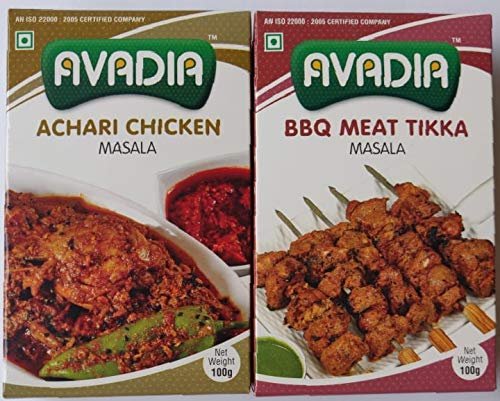 Avadia non veg combo(Achari chicken masala, BBQ meat tikka masala)-100grm
