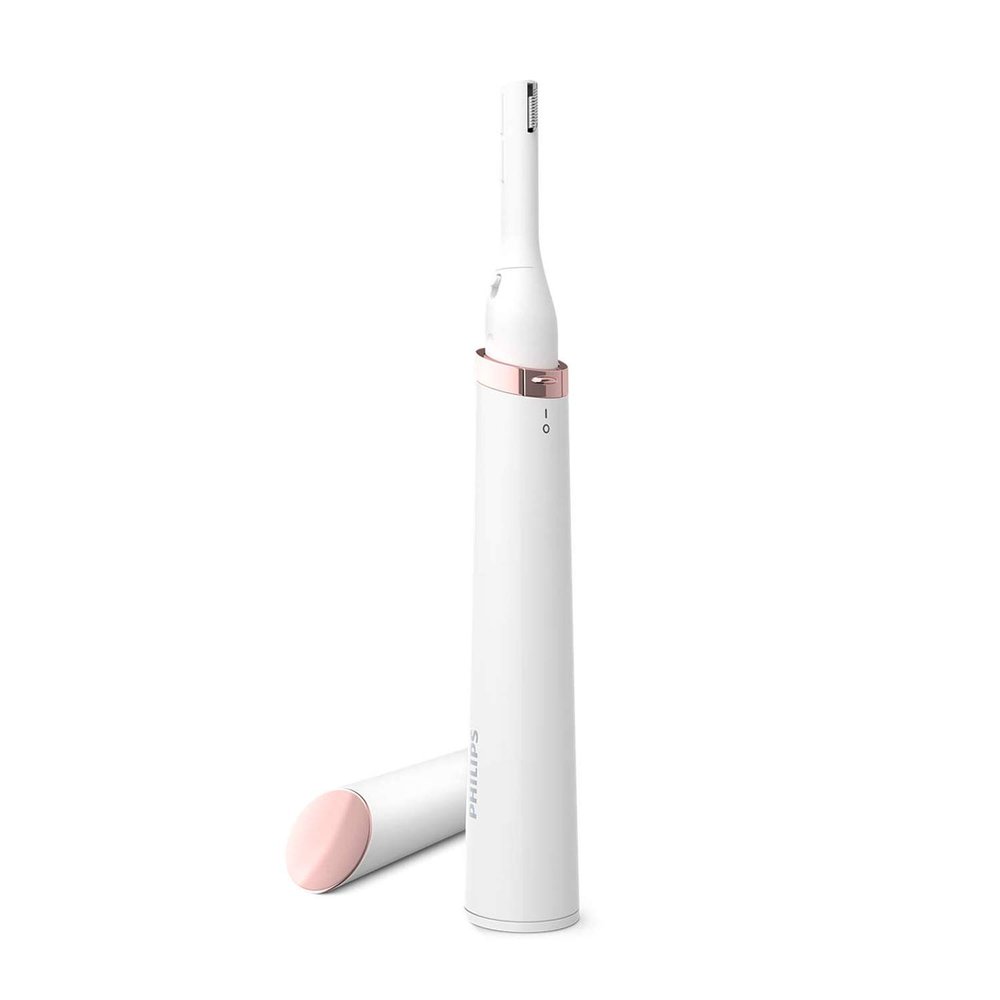 Philips Touch-up Womens Eyebrow & Facial Hair Trimmer | Portable Precision Groomer | Gentle Hair Remover for Eyebrows, Upper Lip, Chin & Sidelocks | HP6388,White