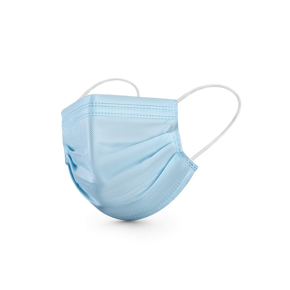 FUTRO MODA Melt-Blown Fabric Disposable Face Mask with Nose Clip (Blue, Pack of 200) for Unisex disposable face mask 3 ply with ear loop (200)