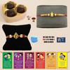 BOGATCHI AA-5 Rakhi for Brother with Chocolates, Designer Rakhi, Gold Rakhi, Rakhi Set of 2, Rakhi for Brother Combo, Rakhi for Brother with Gift, with Card and Roli-Chawal view 2