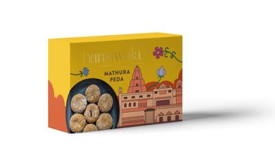 Bansiwala Mathura Peda, Delicious and Soft Indian Sweet, Original Taste of Mathura- 200g