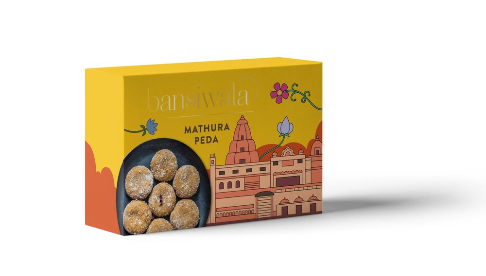 Bansiwala Mathura Peda, Delicious and Soft Indian Sweet, Original Taste of Mathura- 200g