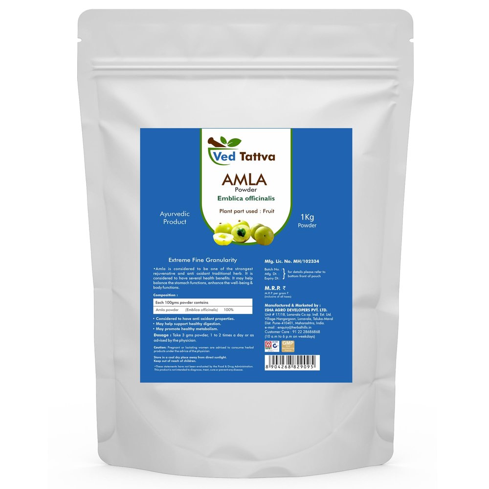 Ved Tattva Amla Powder (1 Kg Pack of 1)