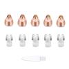 MXiiXM FOUUA Flawless Replacement Heads For Women Painless Eyebrow Hair Remover Trimmer Blades, Perfect Touch&Smooth Finishing, With Cleaning Brush, As Seen On Tv, Rose Gold (5Pcs) view 1