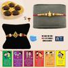 BOGATCHI AC-5 Rakhi for Brother with Chocolates, Designer Rakhi, Gold Rakhi, Rakhi Set of 2, Rakhi for Brother Combo, Rakhi for Brother with Gift, with Card and Roli-Chawal view 2