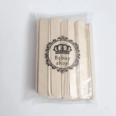 Bzbuy 100 Pieces Large Wax Sticks, Wood Waxing Craft Sticks Spatulas Applicators for Hair Removal Eyebrow and Body