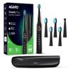 AGARO COSMIC PLUS Sonic Electric Tooth Brush For Adults With 5 Modes, 5 Brush Heads, 1 Interdental Head, Carry Case & Rechargeable With 4 Hours Charge Lasting Up To 25 Days, Power Toothbrush, (Black) view 1