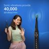 AGARO COSMIC PLUS Sonic Electric Tooth Brush For Adults With 5 Modes, 5 Brush Heads, 1 Interdental Head, Carry Case & Rechargeable With 4 Hours Charge Lasting Up To 25 Days, Power Toothbrush, (Black) view 2