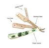 Fortive Flag Printed Stainless Steel Shaving Straight Edge Barber Salon Razor For Gentlemen view 3