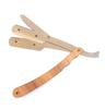 Fortive Printed Wooden Finish Handle Stainless Steel Straight Edge Barber Salon Razor For Gentlemen view 2