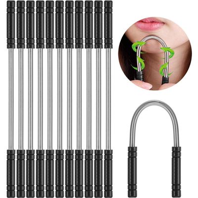 12PCS Facial Hair Remover Portable Hair Remover Spring Threading Tool for Women