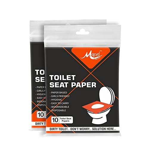 MAPEL Disposable Seat Paper Cover 2 Packs (20 sheets) Easy to Dispose, Nature Friendly