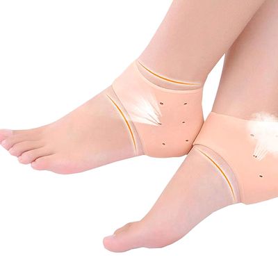 AFIYA Silicone Gel Heel Pad Skin Socks For Pain Relief Pain Protector Moisturizing Breathable Anti Crack Socks- 1 Pair