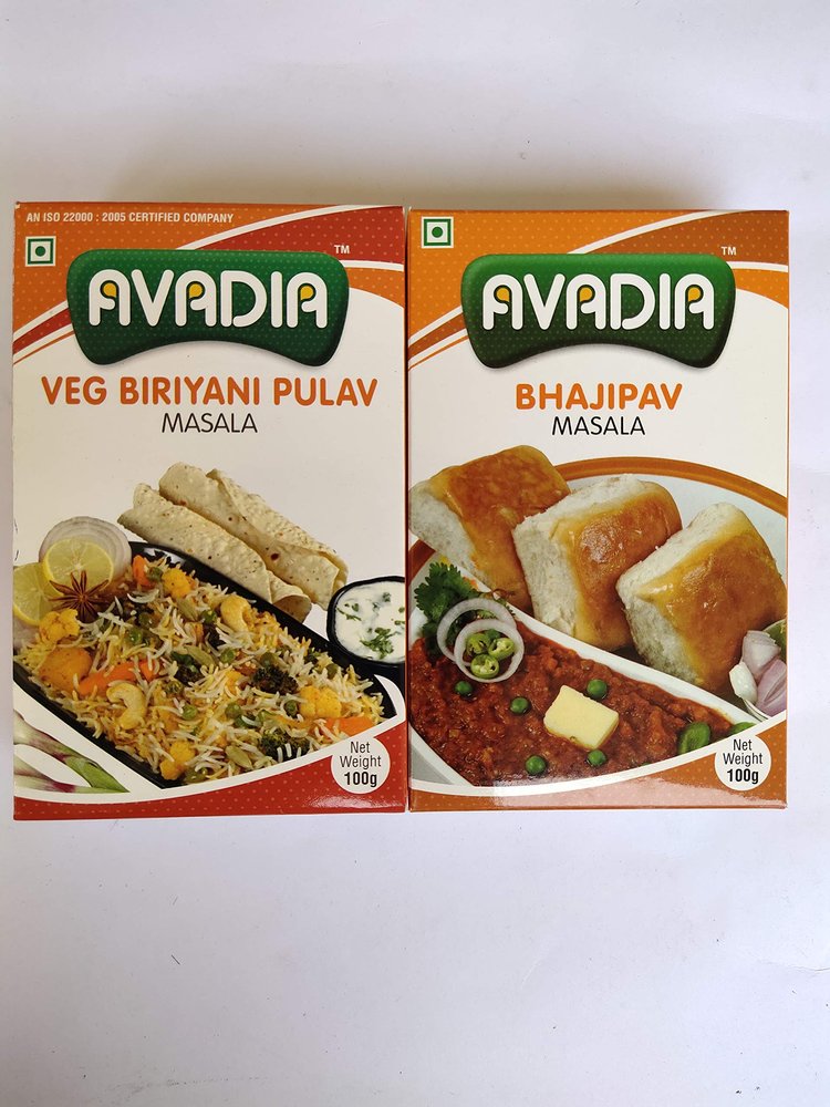 Avadia Veg Combo(Veg Biriyani Masala, Bhajipav Masala)-100gm