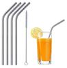 Mezon SS Reusable Curvy Curve Drinking Straw - Dip and Sip Eco Friendly with Free Cleaning Brush Dishwasher Safe (4 Pcs Pack) view 3
