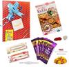 Almoda Creations 2 Rakhi, Greeting Card, 5 Cadbury Chocolates, Tilak Pouch & Kalawa Roll, Rakhi Gift Wrapping, Handwritten Custom Message for Brother view 1
