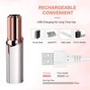 Painless Hair Remover, Waterproof Shaver Razor Hair Remover with LED Light for Face Bikini Peach Fuzz Upper Mustache Lip Chin (White) view 2