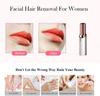 Painless Hair Remover, Waterproof Shaver Razor Hair Remover with LED Light for Face Bikini Peach Fuzz Upper Mustache Lip Chin (White) view 3