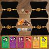 BOGATCHI A4Aa-21 Rakhi for Brother with Chocolate, Rakhi Set of 4, Premium Rakhi Set of 4 with Chocolates, 4 Rakhi Combo, Rakhi for Brother Combo , 50g view 1