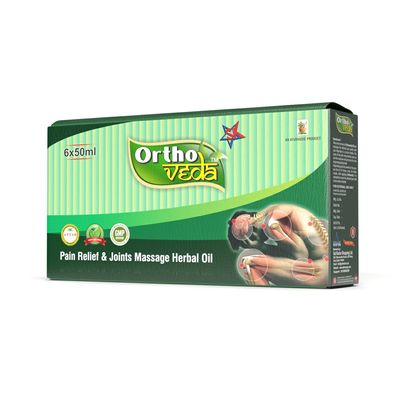 8848 Ortho Veda Pain Relief and Massage Herbal Oil | Ayurvedic Pain Relief Oil | 300ml (Pack of 1)