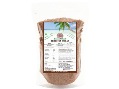 Green Habit Organic Coconut Sugar - Natural Sweetener (1kg) a.k.a Coconut Jaggery Powder