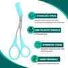 Eyebrow Trimmer with Razors, Eyebrow Scissors Comb for Women and Men, All-in-One Shaper Epilator Hair Remover, Multipurpose Exfoliating Dermaplaning Tool Razors Set-1 Pack view 4