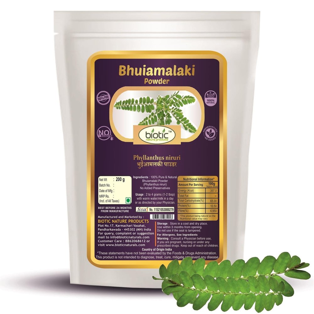 Biotic Bhumi Amla Powder (Phyllanthus Niruri) - 200gm