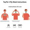 Toytle 3 Ply Mask With Melt-blown Fabric. UV Sanitized With Nose Pin Mask. Pack Of 100 Pieces. view 4