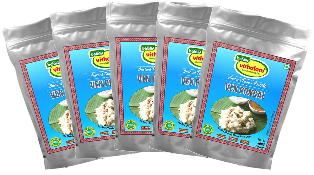 Balali's Vishalam Ven Pongal Instant Food-Premix 5 x 300g Combo