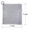 Cast Iron Cleaner, Premium 316 Stainless Steel Cast Iron Skillet Chainmail Scrubber for Cast Iron Pan Pre-Seasoned Pan Dutch Ovens Waffle Iron Pans Scraper Cast Iron Grill Frying Pan (7 Inch Square) view 2