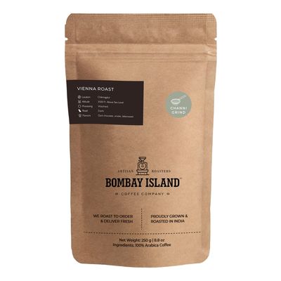 Bombay Island Coffee Vienna Roast | Dark Roast | Freshly Roasted 100% Arabica Coffee | 250 Gm | Channi Grind