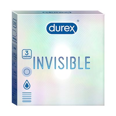Durex Invisible Super Ultra Thin Condoms for Men  3s