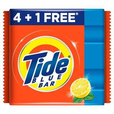 Tide Blue Detergent Bar Soap, Value Pack 200 gms x 5