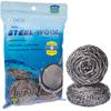EleQit Stainless Steel Wool Scrubber Sponge Pack of 6 for Removing Tough Dirt, Grease, Oil or Stains from Dishes, Pots, Stovetops, Drip Pan, Cookware, Kitchenware view 1