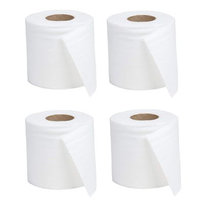 M's Solutions & Enterprises 2 Ply Toilet Tissue Paper/Tissue Roll for Bathroom| Pack of 4 Paper tissue rolls (10 x 10) (300 Sheets per Roll)