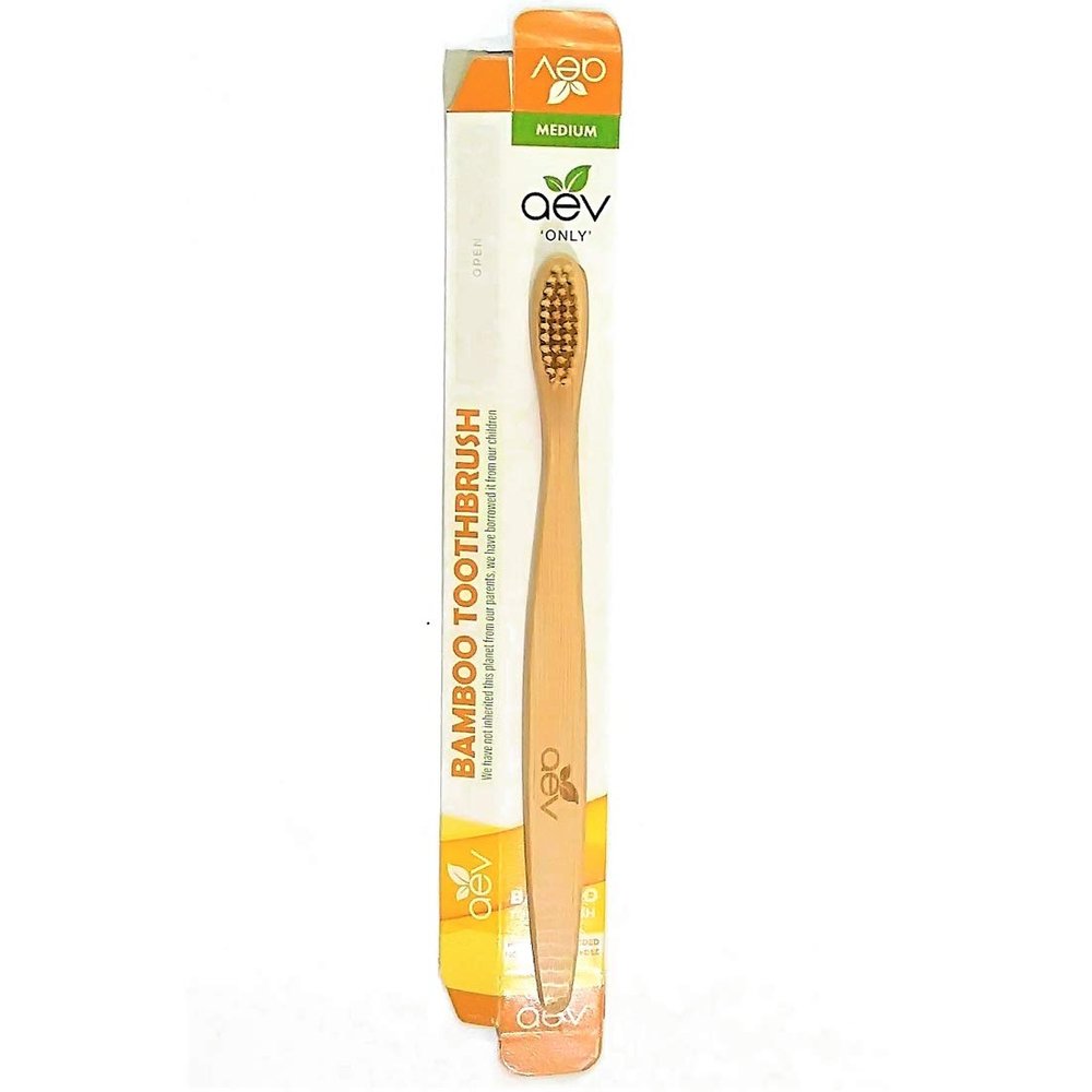 AEV Eco friendly bamboo tooth brush with biodegradable bristles