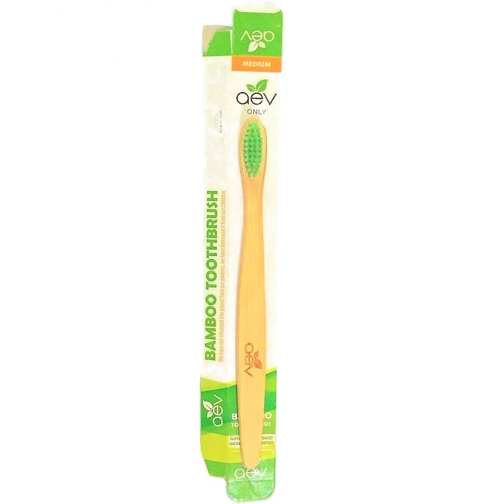 AEV Eco friendly bamboo tooth brush with biodegradable bristles