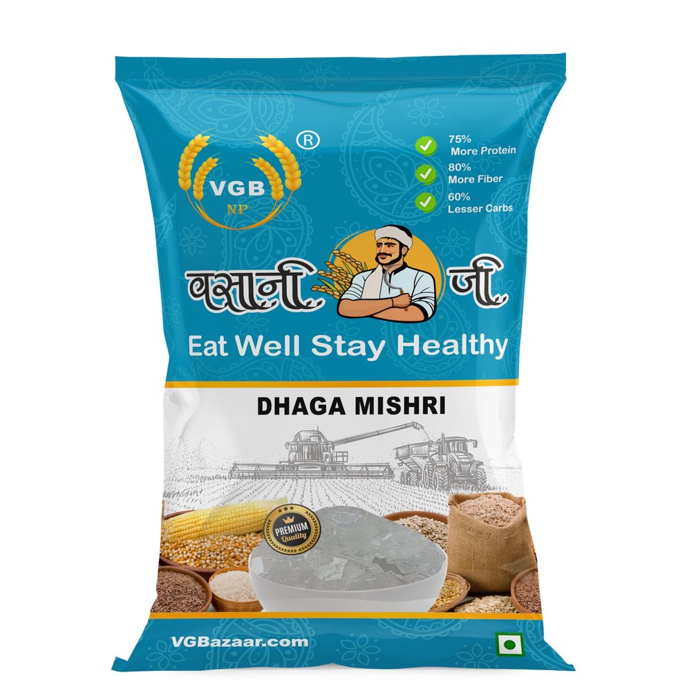 Vasani G Dhaga Mishri | Rock Sugar Crystals | Traditional Thread Sugar Candy 1kg