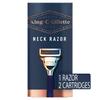 King C. Gillette Neck Razor, Handle plus 2 Blade Refills view 2