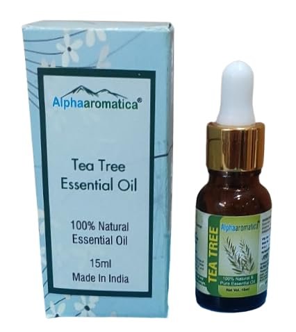 Alphaaromatica Tea Tree Essential Oil 15ml - 100% Pure & Natural for Skin, Hair & Aromatherapy