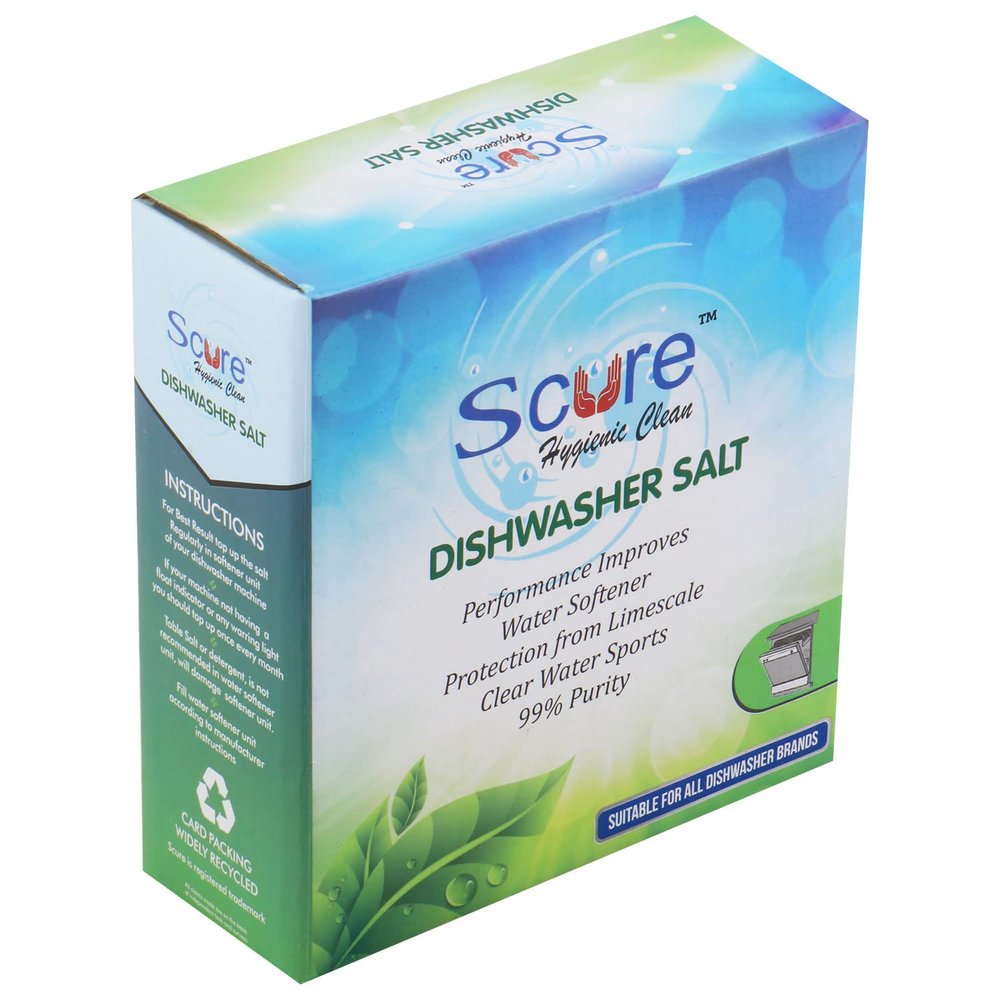 Scure Dishwasher Salt 900 GM | Softens Hard Water for Sparkling Dishes | Trusted Indian Brand