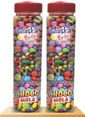 ALKAS Chaska Bite|Choco Mola|Chocolate Gems|Pack of 2|250 gm X 2.